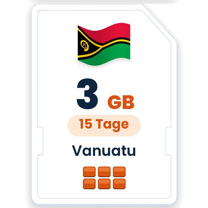 Vanuatu eSIM – 3 GB, 15 Tage gültig