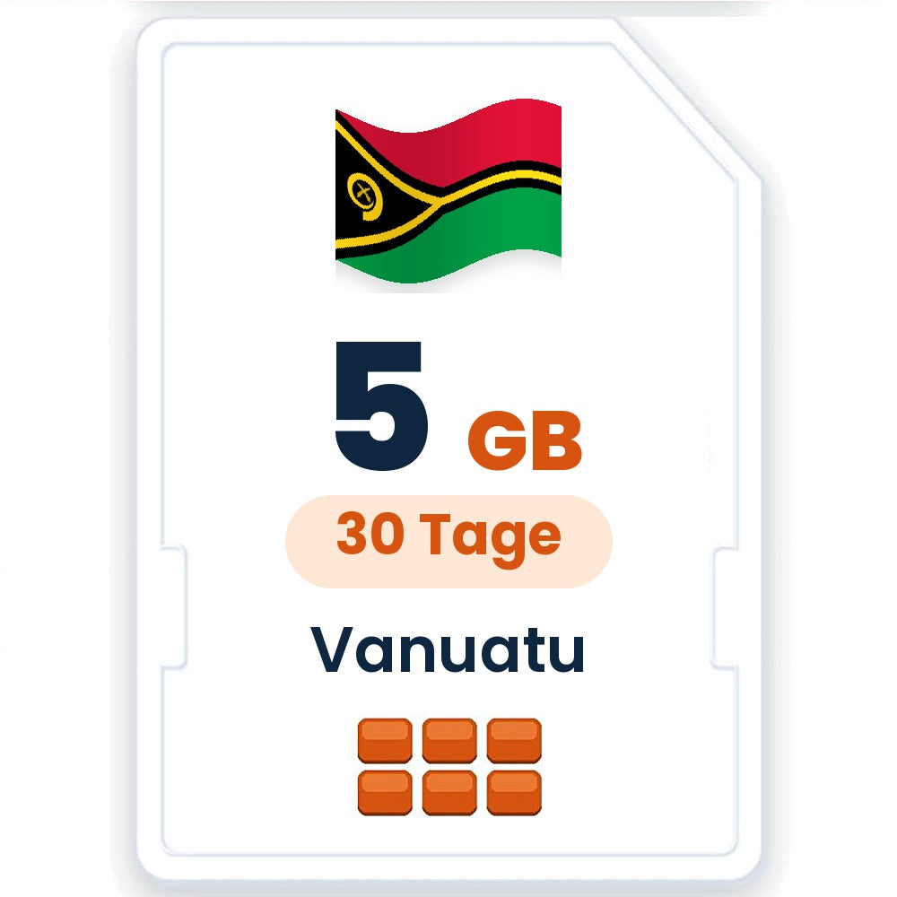 Vanuatu eSIM – 5 GB, 30 Tage gültig