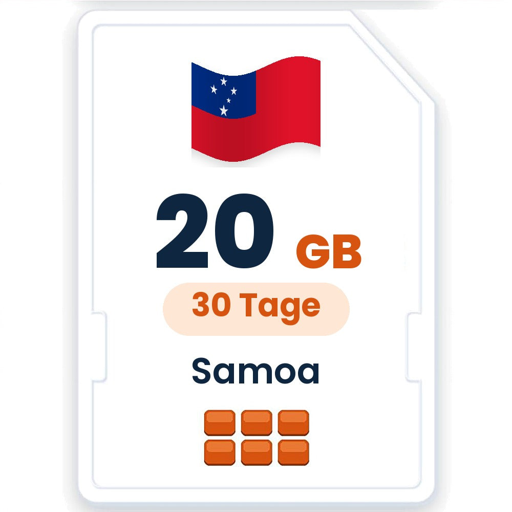 Samoa eSIM – 20 GB, 30 Tage gültig
