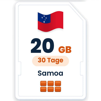 Samoa eSIM – 20 GB, 30 Tage gültig