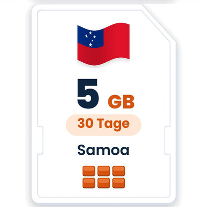 Samoa eSIM – 5 GB, 30 Tage gültig