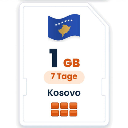 Kosovo eSIM – 1 GB, 7 Tage gültig