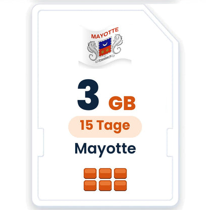 Mayotte eSIM – 3 GB, 15 Tage gültig