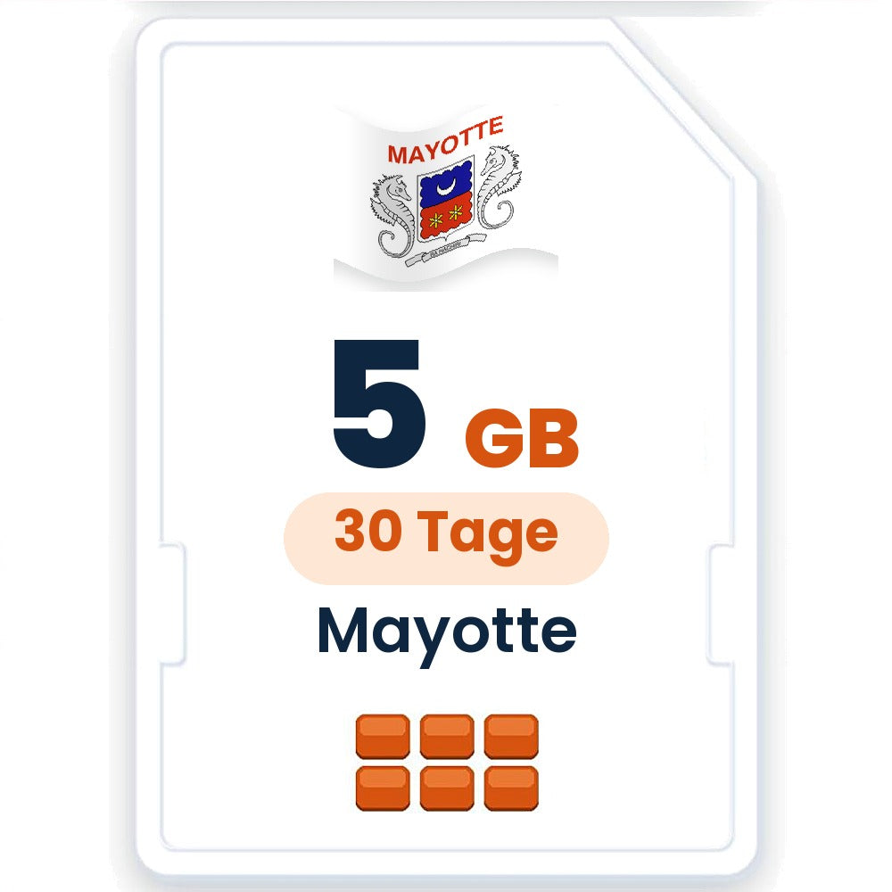 Mayotte eSIM – 5 GB, 30 Tage gültig
