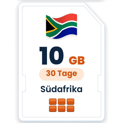Südafrika eSIM – 10 GB, 30 Tage gültig