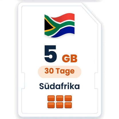 Südafrika eSIM – 5 GB, 30 Tage gültig