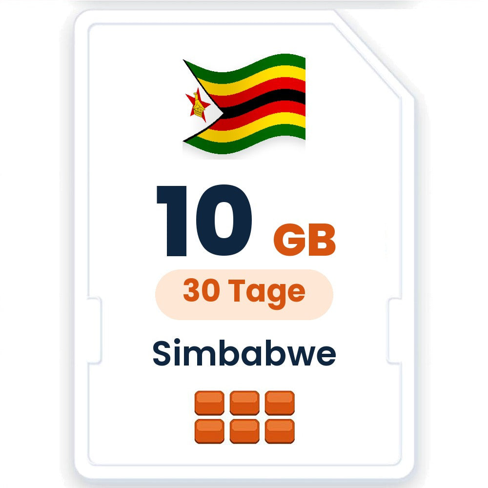 Simbabwe eSIM – 10 GB, 30 Tage gültig