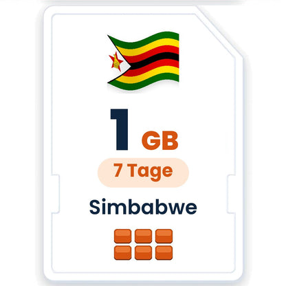 Simbabwe eSIM – 1 GB, 7 Tage gültig