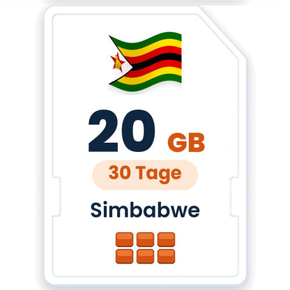 Simbabwe eSIM – 20 GB, 30 Tage gültig