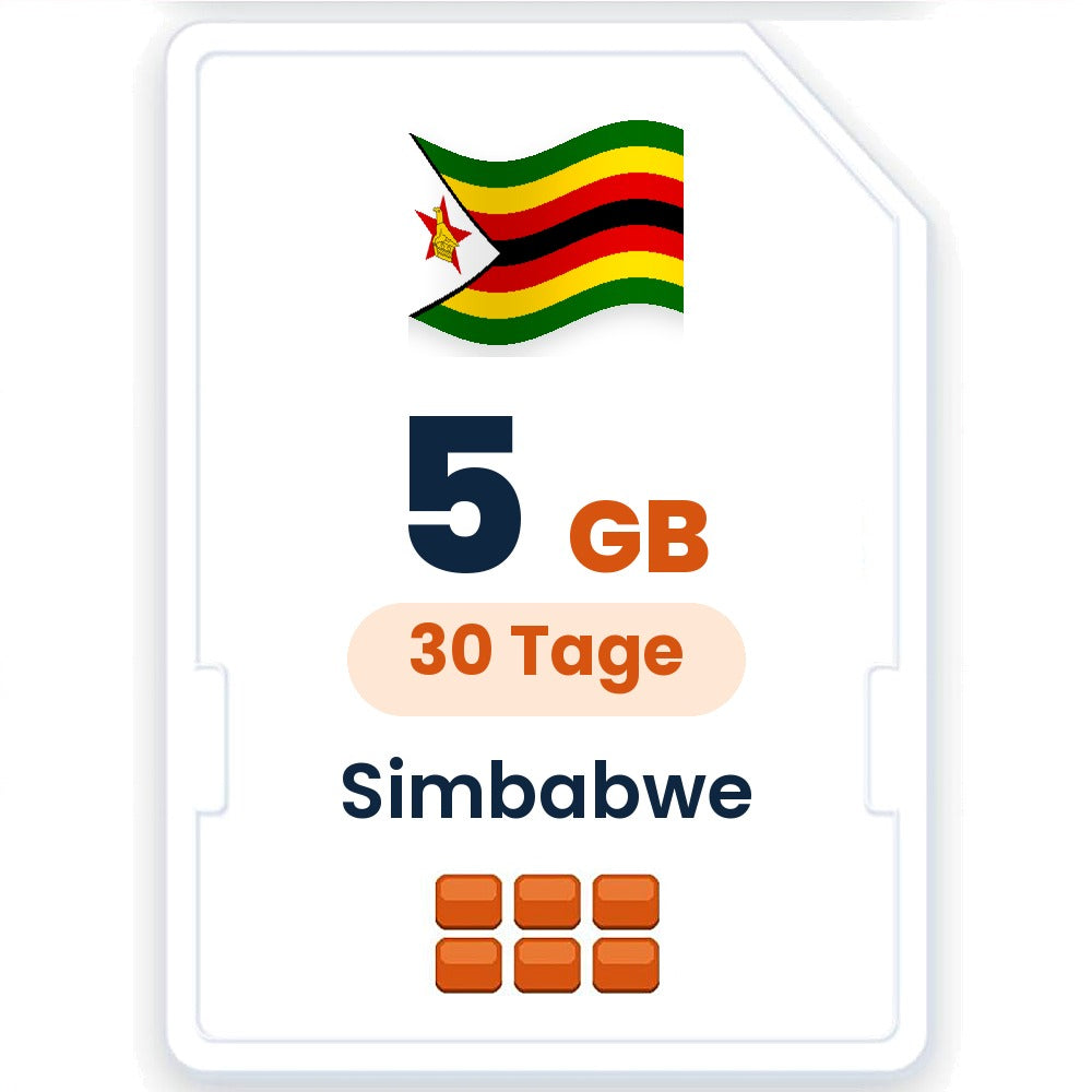 Simbabwe eSIM – 5 GB, 30 Tage gültig